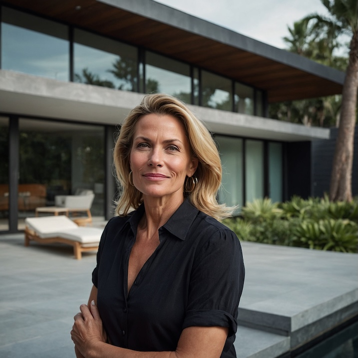 Professional with mobile device